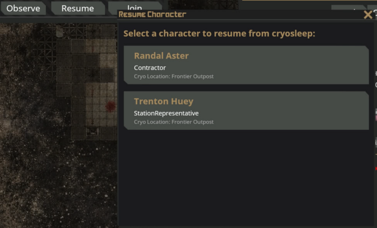 Cryo Character Hot-swapping