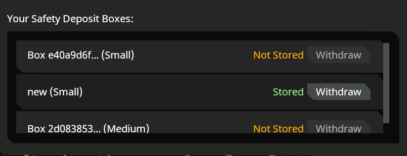 Safety Deposit Boxes